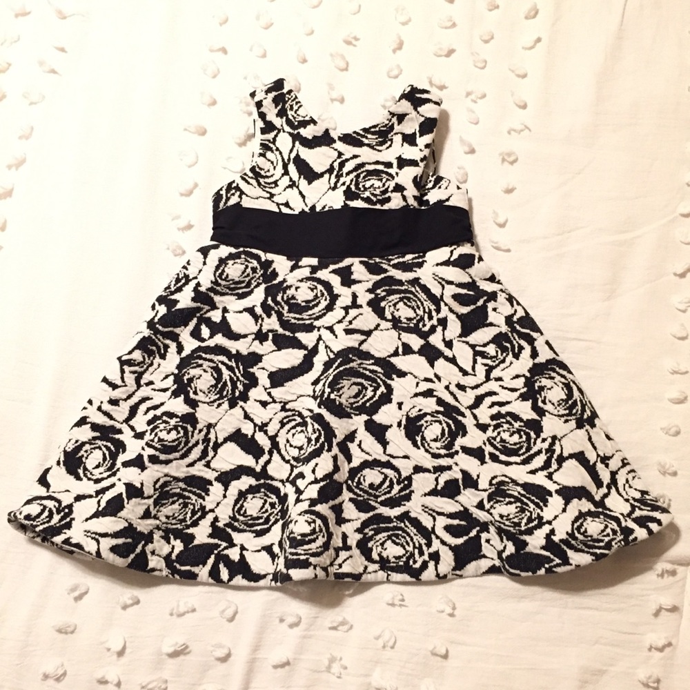 JANIE & JACK Big City Chic Rose Floral Dress Black - Picture 3 of 7